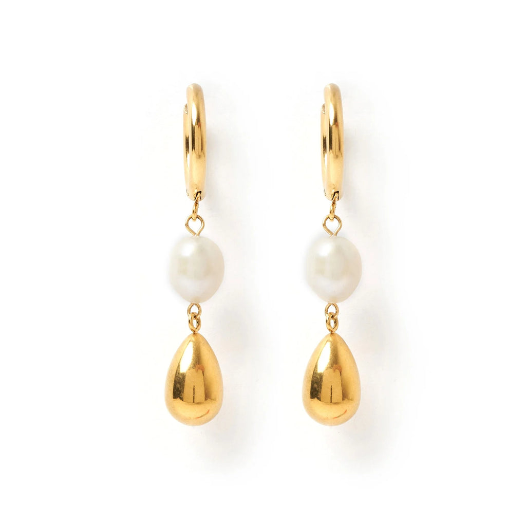 Arianna Pearl and Gold Earrings