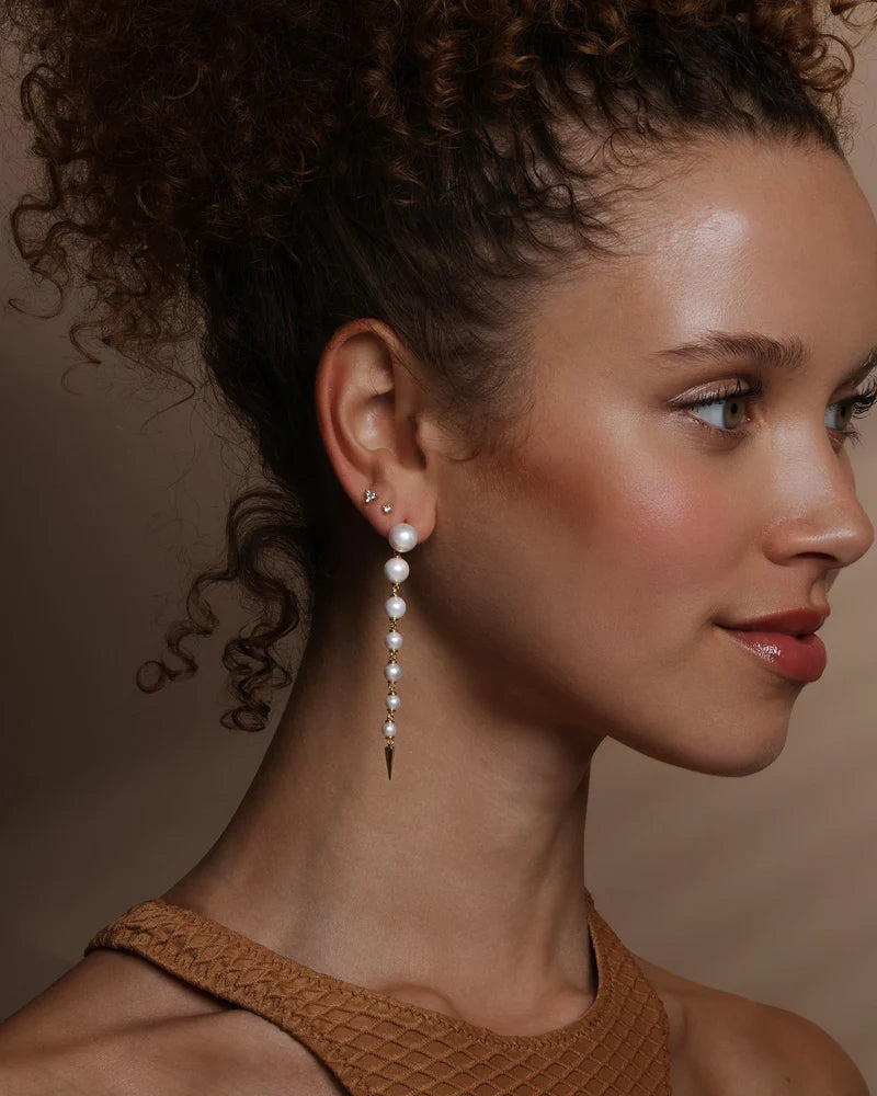 Perfect Pearl 7-Drop Spike Earrings