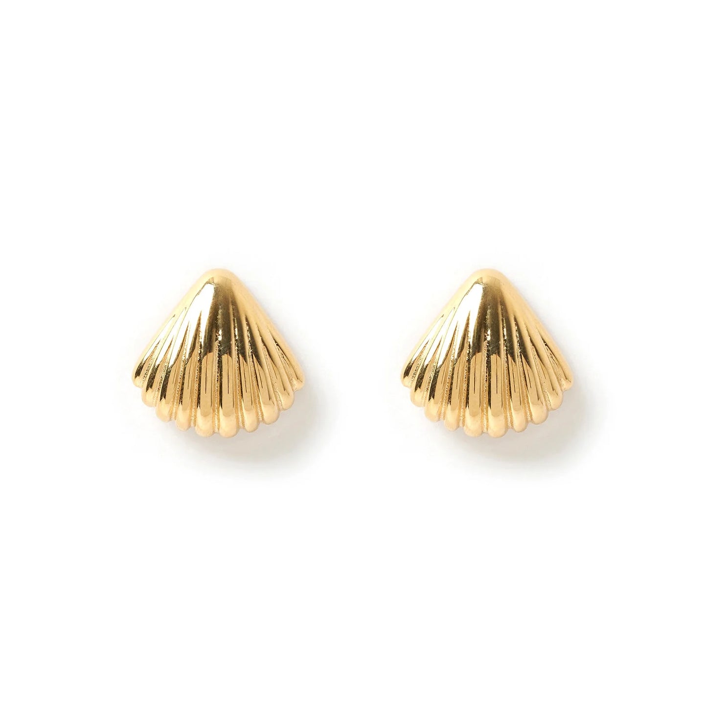 Perla Gold Shell Earrings