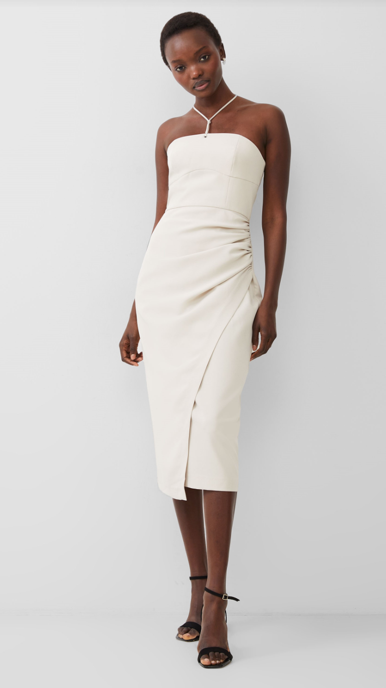 Echo Crepe Halter Dress